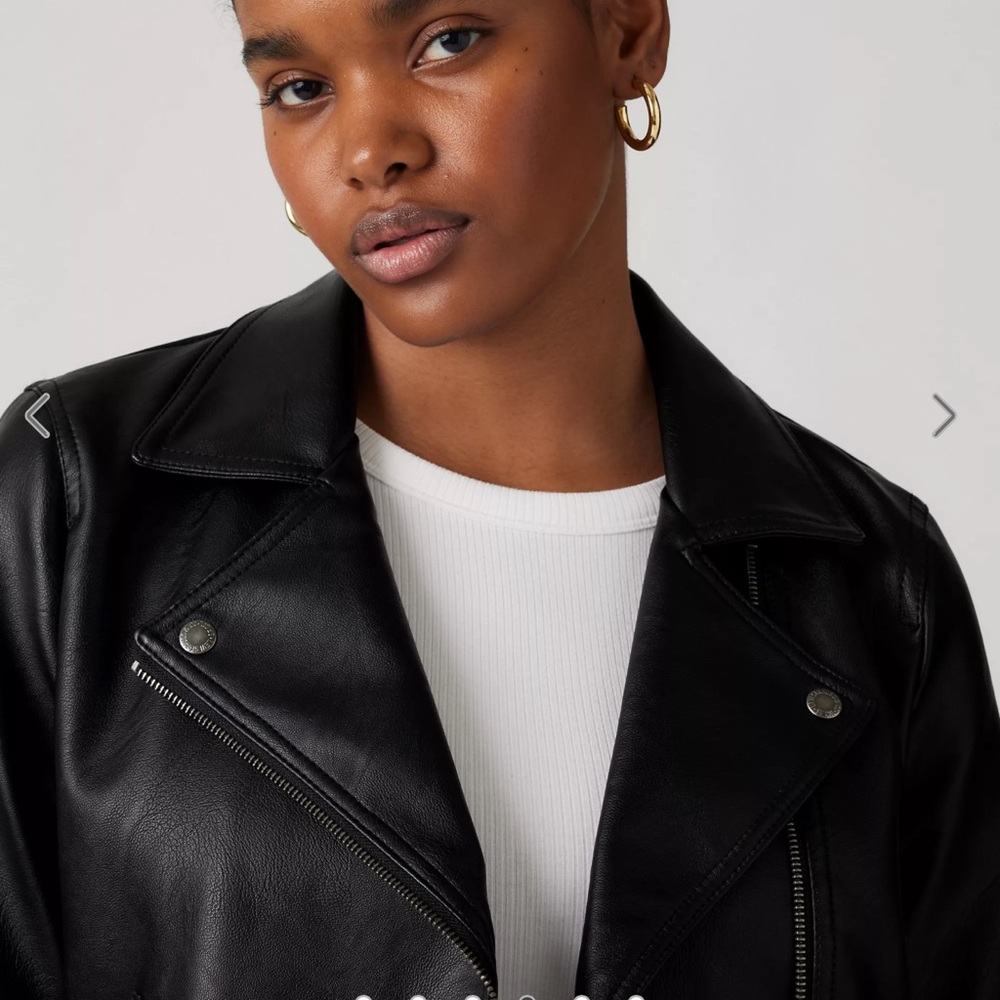Levi’s Black Faux Leather Jacket - Picture 12 of 15